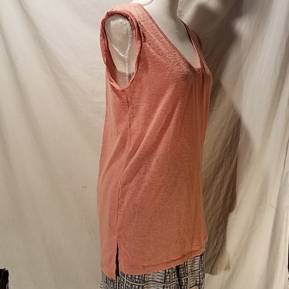 Rubbish tunic tank top peach scoop neck M texture - Picture 2 of 8